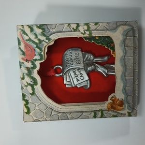 VTG Letters To Santa Lindsay Claire Pewter Christmas Ornament NIB